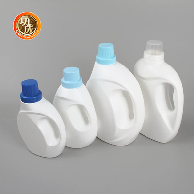 Bouteille détersive de lavage en plastique vide de PE avec le couvercle à visser réutilisable