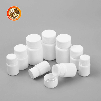 Bouteilles vides de médecine de HDPE de pilule de bouteille de couvercle à visser en plastique pharmaceutique de presse