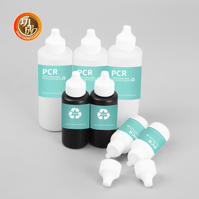 30 ml 50 ml 120 ml Bouteilles écologiques en plastique PCR avec encre à la pointe des cheveux