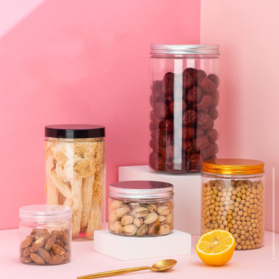 bouteilles en plastique vides, transparentes et larges de 500 ml pour la bouche avec couvercle à vis