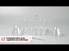 Préformation transparente faite sur commande d'ANIMAL FAMILIER pour des bouteilles d'eau 1 litre