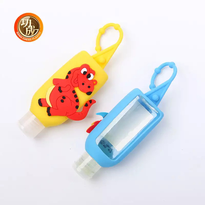 Bouteille d'aseptisant de main de taille de voyage de PLA d'ACP d'OEM Mini Plastic Sanitizer Bottle avec le support de silicone