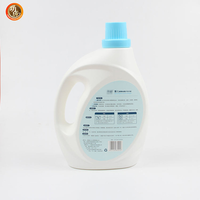 Bouteilles en plastique détersives liquides de blanchisserie de HDPE avec le gallon de mesure 3000ml du chapeau 1