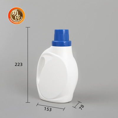 Bouteille détersive de lavage en plastique vide de PE avec le couvercle à visser réutilisable