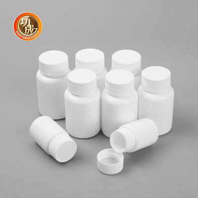 bouteille de pilule en plastique blanche de 100ml 120ml 150ml avec à bouchon vissable