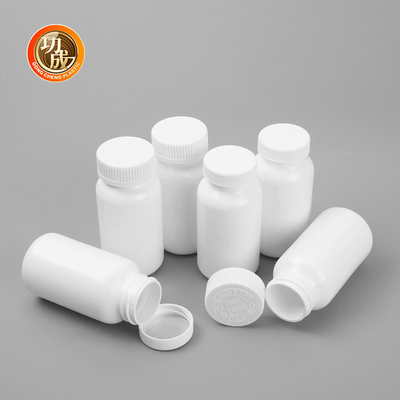 Conteneurs blancs ronds de pilule de prescription de la bouteille 100ml 150ml 200ml de capsule de HDPE