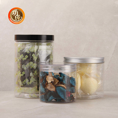 Récipients en plastique faits sur commande de sucrerie d'espace libre d'ANIMAL FAMILIER avec le couvercle en aluminium recyclable