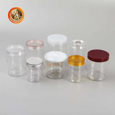 Pots doux en plastique en plastique 6oz de pots de stockage de thé de biscuit de sucrerie petits