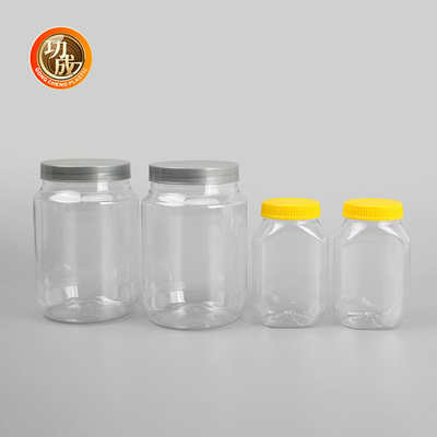 Conteneurs à bouchon vissable en plastique de grande de confiture sucrerie en plastique transparente de bouteille