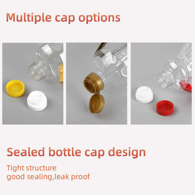Le condiment en plastique clair fait sur commande met la bouteille en bouteille d'huile d'arachide 1680ml