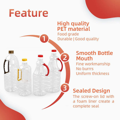 Les bouteilles en plastique de condiment d'huile d'arachide CHOIENT la bouteille en plastique transparente de sauce de soja