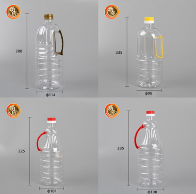Bouteille en plastique de sauce de soja d'huile de table d'ANIMAL FAMILIER avec l'ODM d'OEM de poignée