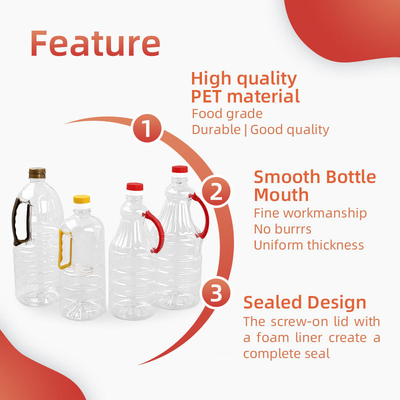 bouteille en plastique d'huile de table d'ANIMAL FAMILIER de 1280ml 1600ml 1800ml pour le vinaigre avec le couvercle