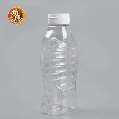 Bouteilles en plastique de sauce à compression d'ANIMAL FAMILIER avec le couvercle Flip Top Food Grade