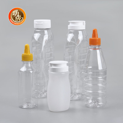 230ml 250ml 500ml 1000ml bouteille en plastique de compression de sauce pour le ketchup de sauce de BBQ de tomate d'huile