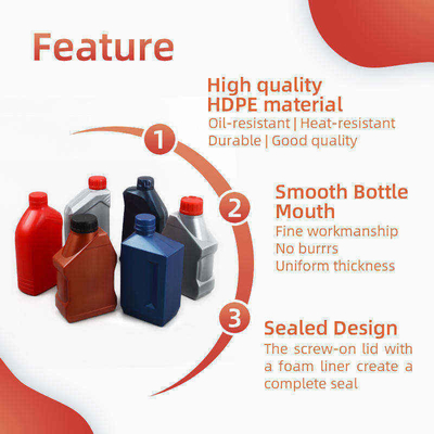 Preuve en plastique de fuite de bouteille d'essence du HDPE 1L de moteur de cruches vides d'huile