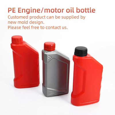Support argenté bleu rouge d'huile à moteur de bouteille en plastique d'huile à moteur de 1 litre