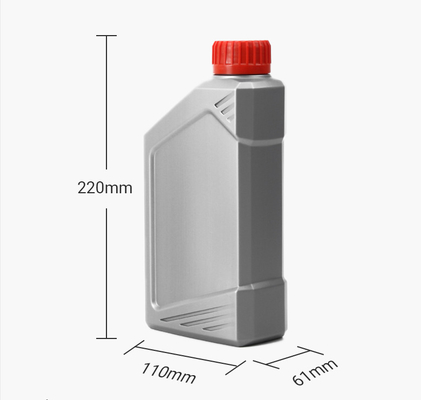 Support argenté bleu rouge d'huile à moteur de bouteille en plastique d'huile à moteur de 1 litre