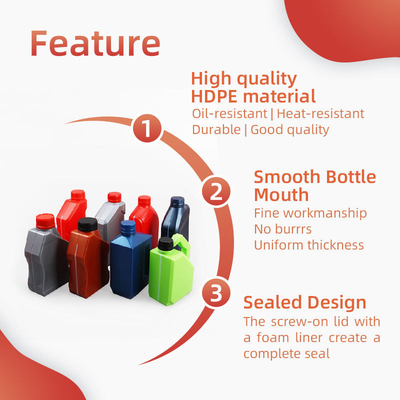 bouteilles d'huile de moteur de HDPE de 1500ml 2000ml avec la boîte métallique d'huile à moteur de couvercles