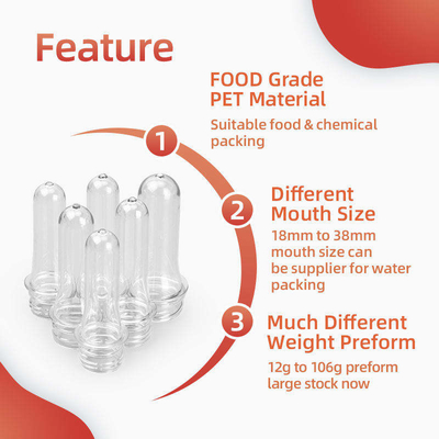 La bouteille d'ANIMAL FAMILIER de 1 litre d'ODM préforment la préformation 24mm en plastique d'animal familier de 20mm 22mm