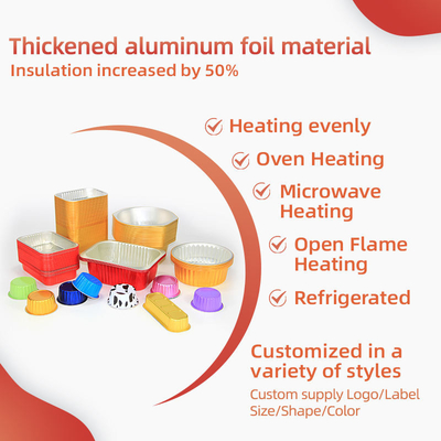 Compartiment du conteneur 3 de papier d'aluminium de catégorie comestible à aller conteneurs