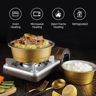 Conteneur en aluminium épaissi rectangulaire jetable de Tray Barbecue Aluminum Foil Food de déjeuner