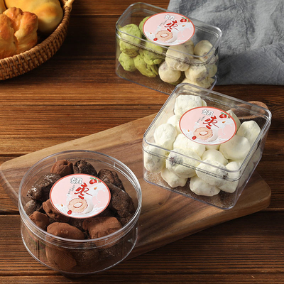 Le gâteau de dessert adaptent les boîtes aux besoins du client transparentes d'emballage alimentaire de place d'ANIMAL FAMILIER de caisses d'emballage
