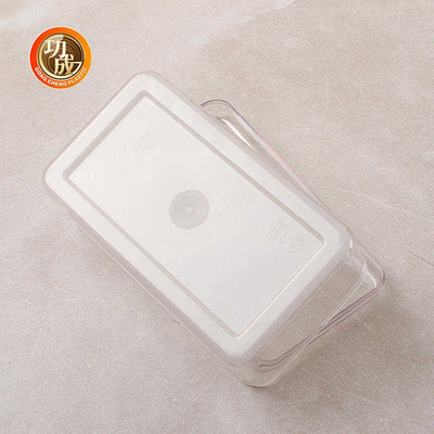 Le stockage en plastique carré d'ANIMAL FAMILIER transparent cogne le conteneur de nourriture 660Ml en plastique avec des couvercles