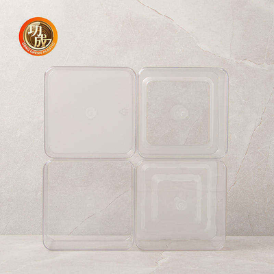 600ml 810ml adaptent la boîte aux besoins du client rectangulaire transparente à aliment pour animaux familiers de caisses d'emballage