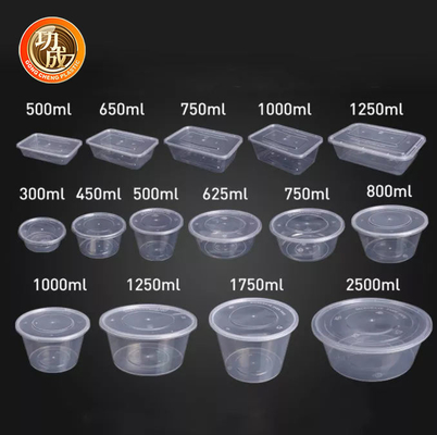 Plateau jetable rond carré d'emballage alimentaire des conteneurs 450ml 500ml d'emballage alimentaire