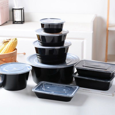 Plateau jetable rond carré d'emballage alimentaire des conteneurs 450ml 500ml d'emballage alimentaire