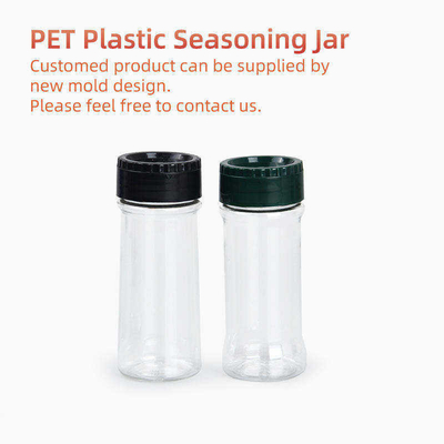 L'épice en plastique claire vide met le sel en bouteille Shaker Seasoning Jars Bulk d'ANIMAL FAMILIER de 100Ml 250Ml