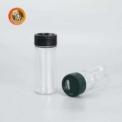 L'épice en plastique de couvercle à visser met l'assaisonnement en bouteille vide Shaker Jars de plastique de poivre
