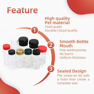 Pots d'épice d'ANIMAL FAMILIER de Shaker Plastic Spice Bottles 350ml 500ml de catégorie comestible