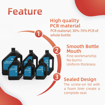 bouteille d'huile moteur PCR en plastique vide 500 ml avec capuchon à vis
