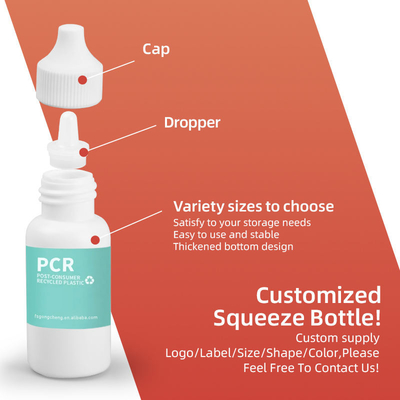 Bouteilles en plastique recyclé de 30 ml 50 ml 120 ml Pcr avec buse