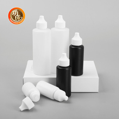 Bouteille en plastique personnalisée de 30 ml, 50 ml et 120 ml avec bouchon de tournevis, bouteille de pressage avec buse
