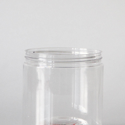 Bouteille à biscuits en plastique à large bouche, bouteille de thé pour animaux de compagnie personnalisée, avec couvercle