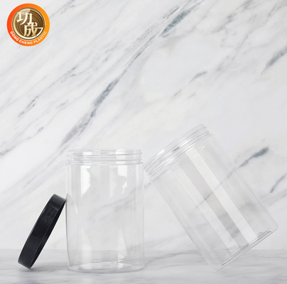 Résistance aux produits chimiques Bouteille en plastique à large bouche transparente avec couvercle