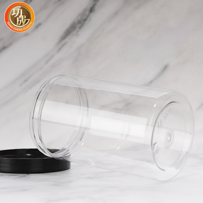 Résistance aux produits chimiques Bouteille en plastique à large bouche transparente avec couvercle