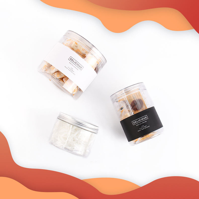 Emballage en plastique alimentaire Pot de biscuits en PET 1200 ml Léger