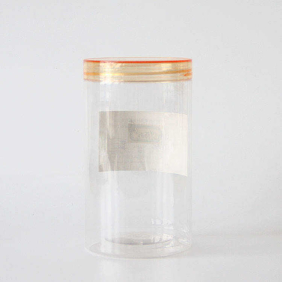 Bouteille de biscuits à fond rond personnalisé Bouteille en plastique en PET à large bouche