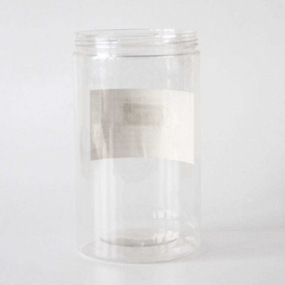 Bouteille de biscuits à fond rond personnalisé Bouteille en plastique en PET à large bouche