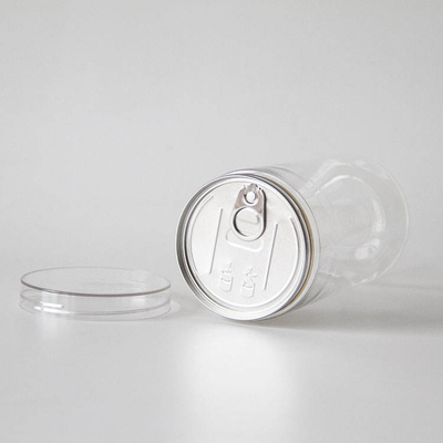 Jars en plastique PET personnalisées Contenants Jars en plastique PET transparentes avec couvercle CQC