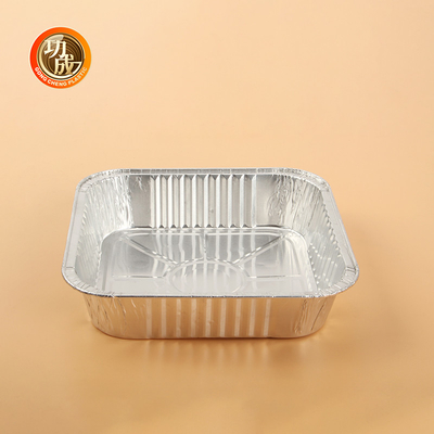 Boîtes d'emballage alimentaire en aluminium écologique Logo personnalisé et impression Forme rectangulaire / ronde / OEM