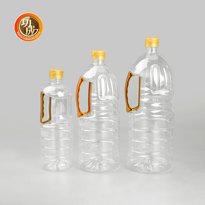 Bouteilles en plastique clair pour les épices, assaisonnements alimentaires, emballage de 1800 ml